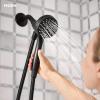 Moen Engage Magnetix Spot Resist Brushed Nickel 3.5-Inch Six-Function Detachable Handheld Showerhead with Magnetic Docking System, 26100SRN(Matte Black)