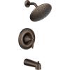 Moen Eva Oil Rubbed Bronze Tub and Shower Faucet Trim with Eco-Performance Rainshower, Valve Required, T2233EPORB