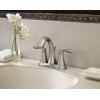 Moen Eva Oil-Rubbed Bronze Two-Handle Centerset Lavatory Faucet with Drain Assembly, Sink Faucet Bathroom 3-Hole for Standard 4-inch Countertop Setup, 6410ORB(Brushed Nickel)