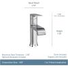 Moen Genta LX Matte Black One-Handle Modern Bathroom Sink Faucet with Optional Deckplate and Low-Arc Spout for Bath Countertop, 6702BL(Brushed Nickel)