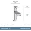 Moen Genta LX Matte Black One-Handle Modern Bathroom Sink Faucet with Optional Deckplate and Low-Arc Spout for Bath Countertop, 6702BL(Matte Black)