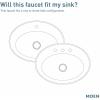 Moen Genta LX Matte Black One-Handle Modern Bathroom Sink Faucet with Optional Deckplate and Low-Arc Spout for Bath Countertop, 6702BL(Matte Black)