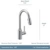 Moen Genta LX Motionsense Wave Sensor Touchless Matte Black One-Handle High Arc Pulldown Modern Kitchen Faucet Featuring Power Clean, 7882EWBL(Matte Black)