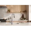Moen Genta LX Motionsense Wave Sensor Touchless Matte Black One-Handle High Arc Pulldown Modern Kitchen Faucet Featuring Power Clean, 7882EWBL(Spot Resist Stainless)