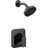 Moen Genta LX Pressure Balancing Eco-Performance Modern Shower Trim with Showerhead and Lever Handle, Posi-Temp Valve Required, Chrome, T2472EP(Matte Black)