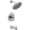 Moen Gibson Chrome Posi-Temp Pressure Balancing Modern Tub and Shower Trim with 8-Inch Rainshower Valve Required, T3003EP(Chrome)