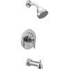 Moen Gibson Matte Black Pressure Balancing Eco-Performance Showerhead, Shower Handle, and Tub Spout, Posi-Temp Valve Required, T2903EPBL(Chrome)