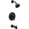 Moen Gibson Matte Black Pressure Balancing Eco-Performance Showerhead, Shower Handle, and Tub Spout, Posi-Temp Valve Required, T2903EPBL(Matte Black)