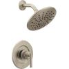 Moen Gibson Posi-Temp Pressure Balancing Modern Shower Trim with 8-Inch Eco-Performance Rainshower Head, Valve Required, Matte Black, T3002EPBL(Brushed Nickel)