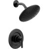 Moen Gibson Posi-Temp Pressure Balancing Modern Shower Trim with 8-Inch Eco-Performance Rainshower Head, Valve Required, Matte Black, T3002EPBL(Matte Black)