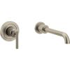 Moen Gibson Single Handle Wall Mount Tub Filler High Flow Tub Faucet with 10″ Spout Reach, Chrome, WT961(Matte Black)