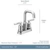 Moen Gibson Two-Handle Centerset High Arc Modern Bathroom Faucet with Drain Assembly, Matte Black, 6150BL(Matte Black)