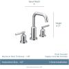 Moen Gibson Two-Handle High Arc Widespread Modern Bathroom Sink Faucet for 3-Hole Setups with Valve Included, Brushed Nickel, TV6142BN(Chrome)