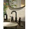 Moen Gibson Two-Handle High Arc Widespread Modern Bathroom Sink Faucet for 3-Hole Setups with Valve Included, Brushed Nickel, TV6142BN(Matte Black)