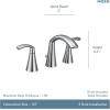 Moen Glyde Brushed Nickel Two-Handle High Arc Widespread Bathroom Sink Faucet for 3-Hole Setups with Valve Included, TV6173BN