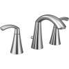 Moen Glyde Chrome Two-Handle High Arc Widespread Bathroom Sink Faucet for 3-Hole Setups with Valve Included, TV6173(Chrome)