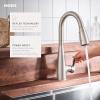 Moen Haelyn Spot Resist Stainless Single-Handle Pull-Down Sprayer Kitchen Faucet with an LED Light ColorCue Temperature Indicator and Soap Dispenser, 87627EISRS(Spot Resist Stainless)