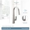 Moen Nio Black Stainless Smart Faucet, Touchless Modern Kitchen Faucet with Pull Down Sprayer, Voice Control and Power Boost, One-Handle Easy Installation, S75005EVBLS