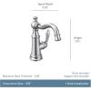 Moen S42107BG Weymouth One-Handle Single Hole Traditional Bathroom Sink Faucet with Drain Assembly, Brushed Gold(Polished Nickel)