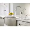 Moen S72608SRS Etch One-Handle High Arc Pulldown Kitchen Faucet with Power Clean, Chrome(Chrome)