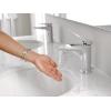 Moen S8000 Via One-Handle Modern Bathroom Faucet, Matte Black and Chrome(Chrome)