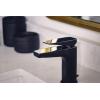Moen S8000 Via One-Handle Modern Bathroom Faucet, Matte Black and Chrome(Matte Black/Chrome)
