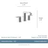 Moen T6708BL Genta LX Two-Handle Widespread Modern Bathroom Faucet, Valve Required, Matte Black