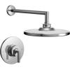 Moen TS22002BL Arris Posi-Temp Pressure Balancing Modern Shower Trim Kit with 10-Inch Rainshower, Valve Required, Matte Black(Chrome)