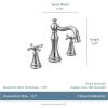 Moen TS42114ORB Weymouth Two-Handle Widespread Cross Handle Bathroom Faucet Trim Kit, Valve Required, Oil Rubbed Bronze