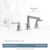 Moen TS43002BL Arris Two-Handle Modern 8 in. Widespread Bathroom Faucet Trim Kit, Valve Required, Matte Black(Matte Black)