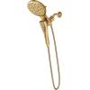 Moen Verso Brushed Nickel Eight-Function 7″ Wide Spray Shower Head and Detachable Handshower Combo with 72″ Hose, 220C3BN(Brushed Gold)