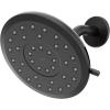 Moen Verso Eco-Performance Infiniti Dial Round Rain Shower Head, 6-Inch Diameter Spray Head, Matte Black, 220R6EPBL(Matte Black)