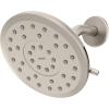 Moen Verso Eco-Performance Infiniti Dial Round Rain Shower Head, 6-Inch Diameter Spray Head, Matte Black, 220R6EPBL(Spot Resist Nickel)
