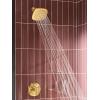 Moen Verso Infiniti Dial Square Rain Shower Head, 7-Inch Diameter Spray Head, Matte Black, 220R5BL(Brushed Gold)