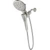 Moen Verso Round Rain Showerhead and Handshower Combination with Infiniti Dial and Magnetix Docking, 60″ Hose, Matte Black, 220C2EPBL(Spot Resist Nickel)