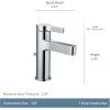 Moen Vichy Chrome One-Handle Single Hole Modern Bathroom Faucet, 6710