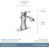 Moen Voss Brushed Gold One-Handle High-Arc Bathroom Faucet with Drain Assembly for Single-Hole Sink, 6903BG(Bronze)