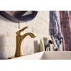 Moen Voss Brushed Gold One-Handle High-Arc Bathroom Faucet with Drain Assembly for Single-Hole Sink, 6903BG(Gold)