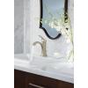 Moen Voss Brushed Gold One-Handle High-Arc Bathroom Faucet with Drain Assembly for Single-Hole Sink, 6903BG(Nickel)