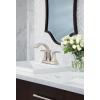 Moen Voss Brushed Gold Transitional Two-Handle High Arc Centerset Bathroom Faucet for 4-Inch 3-Hole Setup, 6901BG(Brushed Nickel)