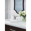 Moen Voss Brushed Gold Transitional Two-Handle High Arc Centerset Bathroom Faucet for 4-Inch 3-Hole Setup, 6901BG(Chrome)