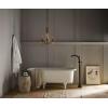 Moen Voss Brushed Nickel One-Handle Freestanding Floor Mount Tub Filler, Freestanding Bathtub Faucet with Handshower, 695BN(Oil Rubbed Bronze)
