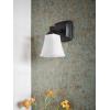 Moen Voss Matte Black 1-Light Dual-Mount Bath Bathroom Vanity Light Fixture with Frosted Glass, YB5161BL