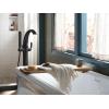 Moen Voss Matte Black One-Handle Freestanding Floor Mount Tub Filler with Handshower, 695BL