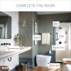 Moen Voss Matte Black Two-Handle Wall Mount Bathroom Faucet Trim Kit, Valve Required, T6906BL