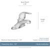 Moen WS84503 One-Handle Low Arc Bathroom Faucet, Chrome(Chrome)