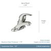 Moen WS84503 One-Handle Low Arc Bathroom Faucet, Chrome(Spot Resist Brushed Nickel)