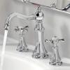 Moen Weymouth Brushed Gold Two-Handle Widespread Cross Handle Bathroom Faucet Trim Kit, Valve Required, TS42114BG(Chrome)