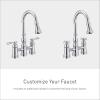 Moen Weymouth Matte Black Two Handle Pulldown Bridge Kitchen Faucet, S73204BL(Chrome)