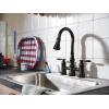 Moen Weymouth Matte Black Two Handle Pulldown Bridge Kitchen Faucet, S73204BL(Matte Black)
